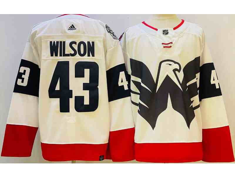 Mens Nhl Washington Capitals #43 Tom Wilson White 2023 Stadium Series Primegreen Authentic Adidas Jersey