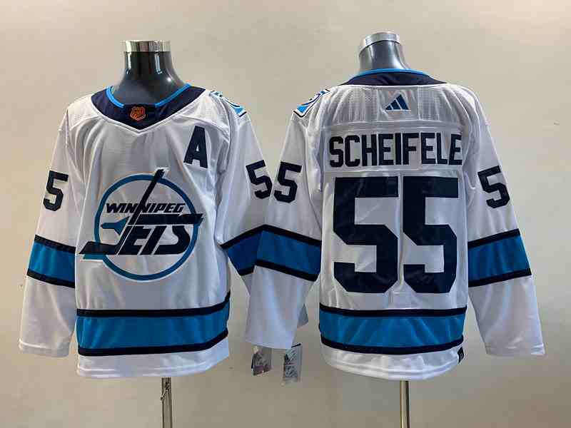 Mens Adidas Nhl Winnipeg Jets #55 Mark Scheifele White Alternate Jersey