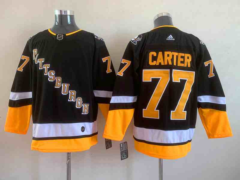 Men's Pittsburgh Penguins #77 Jeff Carter 20212022 Black Stitched Jersey