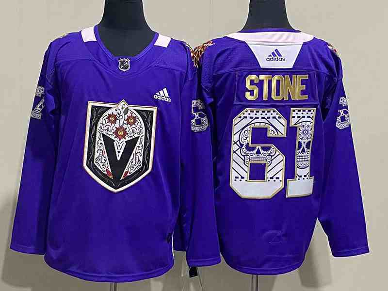 Mens Nhl Vegas Golden Knights 61 Mark Stone Purple Fashion Adidas Jersey