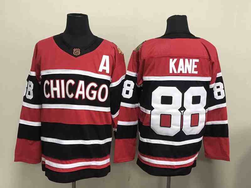 Mens Nhl Chicago Blackhawks #88 Patrick Kane Black 2022-23 Reverse Retro Alternate Adidas Jersey