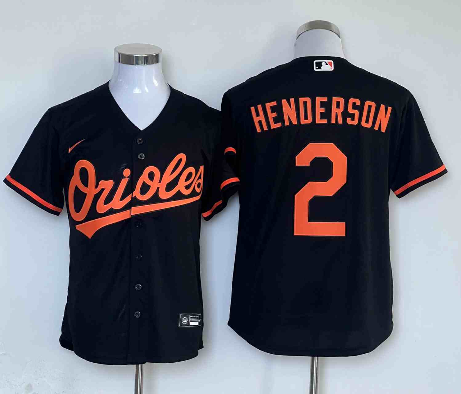 Men's Baltimore Orioles #2 Gunnar Henderson black Cool Base Stitched Jersey