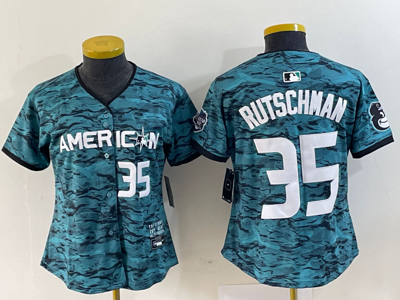 Women's American League 35 Adley Rutschman Nike Teal 2023 MLB All-Star Game Limited Player Jersey