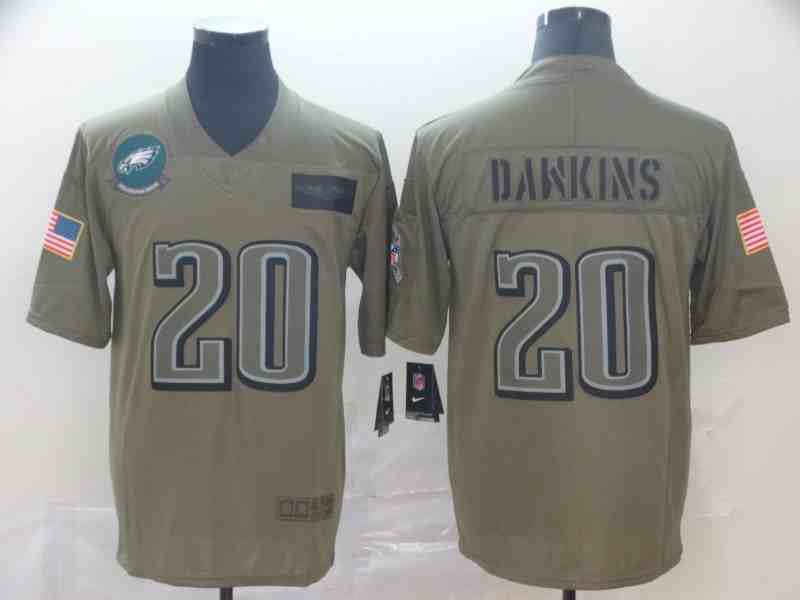 Men's Philadelphia Eagles #20 Brian Dawkins  Camo Salute To Service Limited Stitched NFL Jersey
