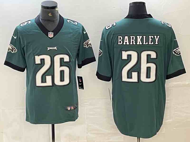 Men's Philadelphia Eagles #26 Saquon Barkley Green Vapor Untouchable Limited Football Stitched Jersey (2)