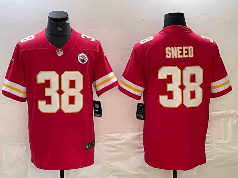 Men's Kansas City Chiefs #38 SUEED Red Vapor Untouchable Limited Football Stitched Jersey