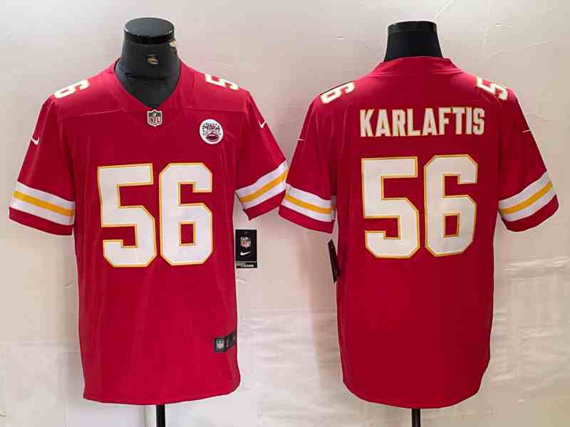Men's Kansas City Chiefs #56 KARLAFTIS Red Vapor Untouchable Limited Football Stitched Jersey