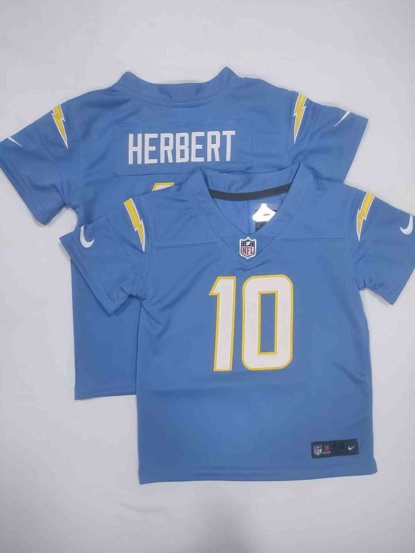 Toddler Los Angeles Chargers #10 Justin Herbert  Blue Vapor Untouchable Limited Stitched Jersey