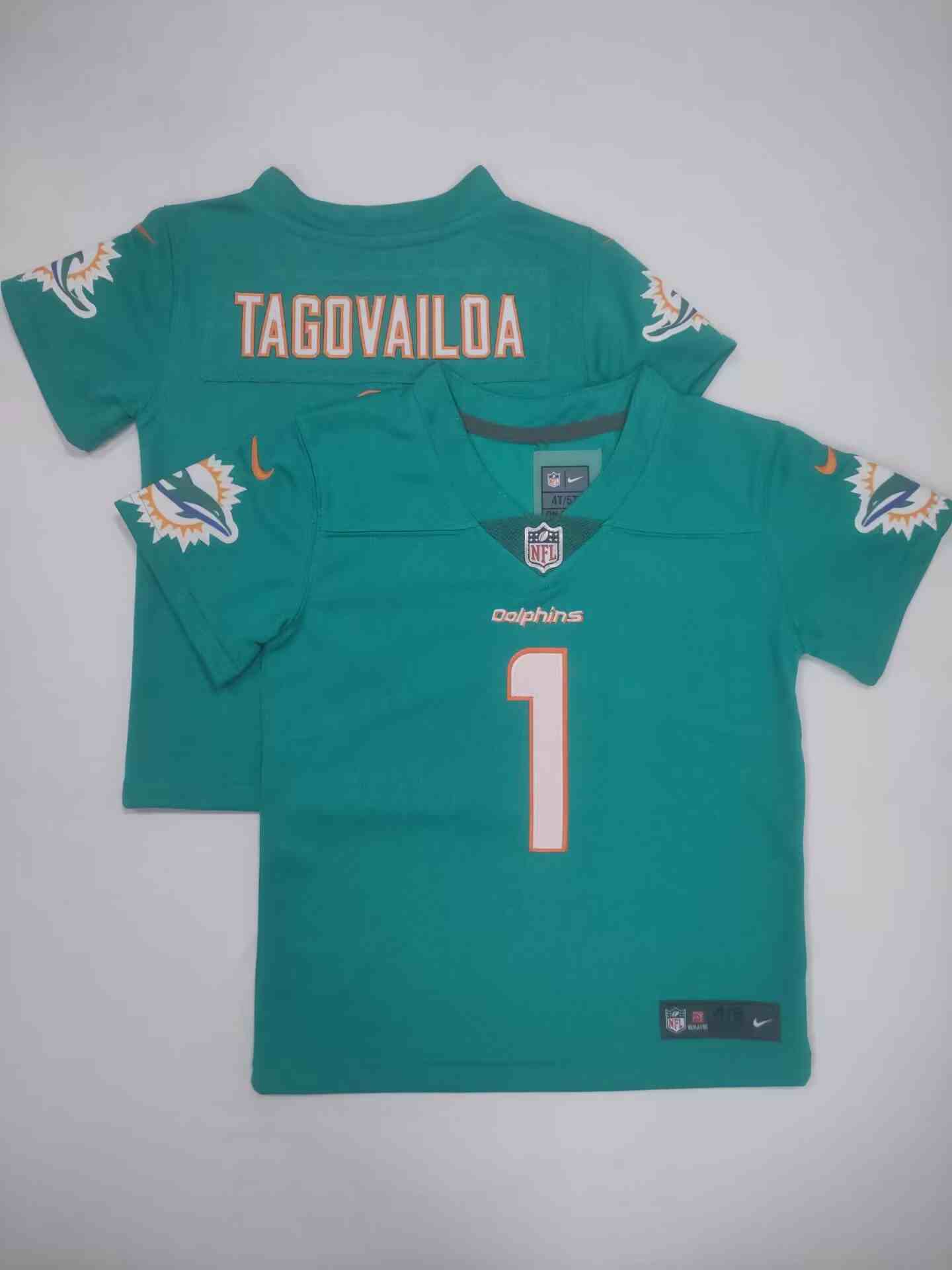 Toddler Miami Dolphins #1 Tua Tagovailoa Aqua Vapor Untouchable Limited Jersey