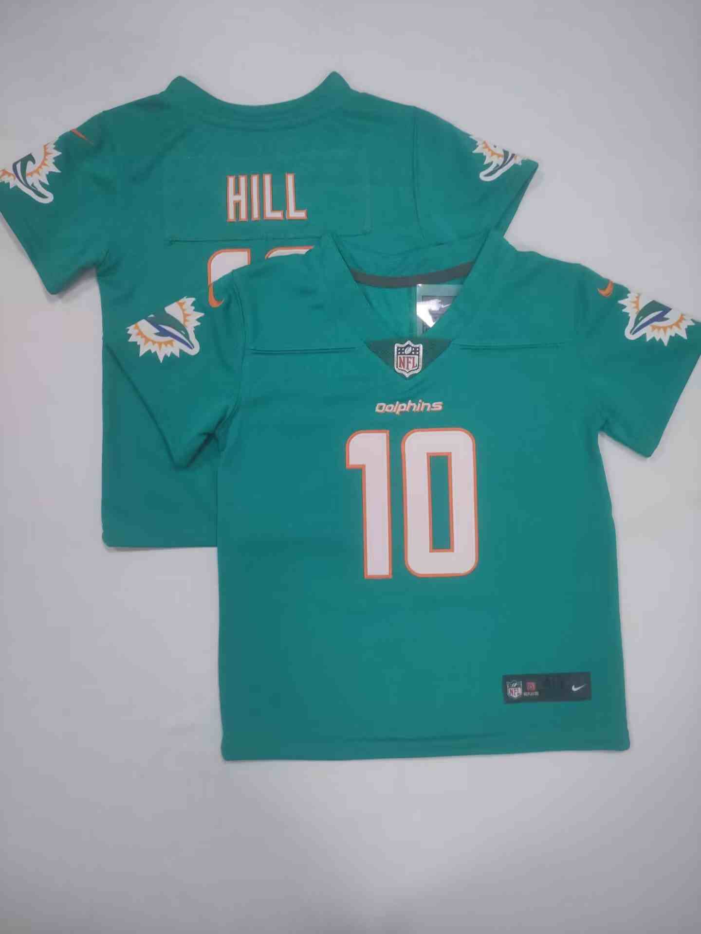 Toddler Miami Dolphins #10 Tyreek Hill Aqua Vapor Untouchable Limited Jersey
