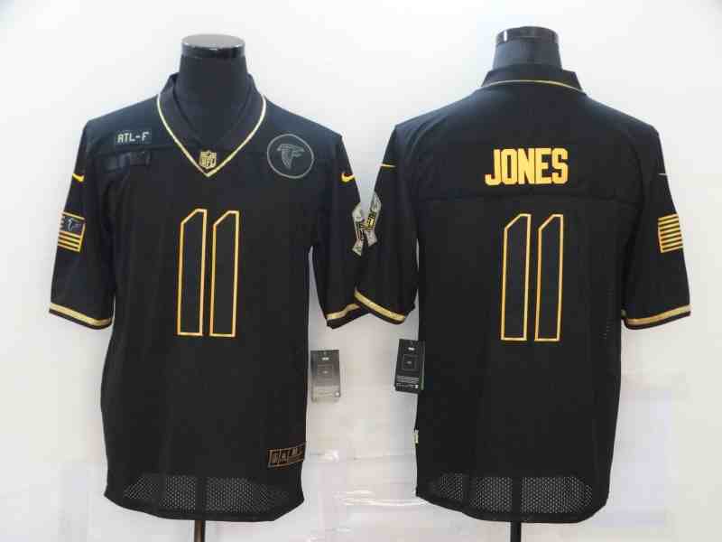 Men's Atlanta Falcons #11 Julio Jones 2020 BlackGold Salute To Service Limited Stitched NFL Jersey