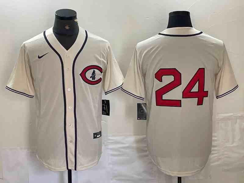 Men's Chicago Cubs #24 Cody Bellinger Cream Field Of Dreams Cool Base Stitched Baseball Jersey
