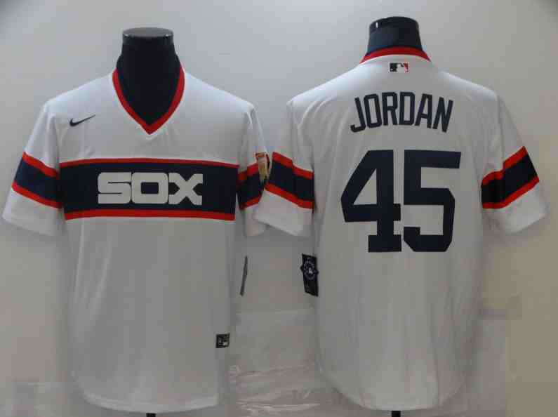 White Sox #45 Michael Jordan White Cool Base Stitched MLB Jersey
