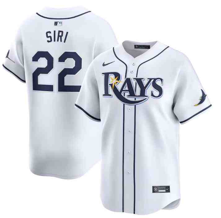 Men's Tampa Bay Rays #22 Jose Siri White Home Limited Stitched Baseball Jersey