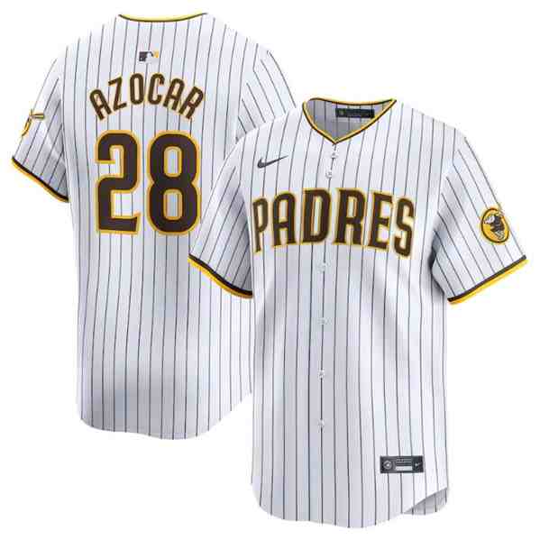Men's San Diego Padres #28 Jose Azocar White 2024 Home Limited Baseball Stitched Jersey