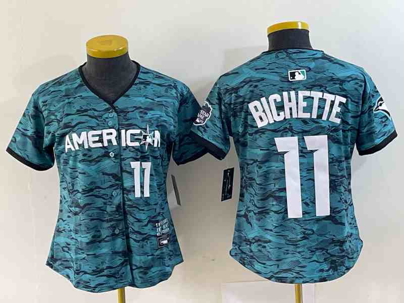 Youth Toronto Blue Jays #11 Bo Bichette Teal 2023 All-Star Stitched Baseball Jersey