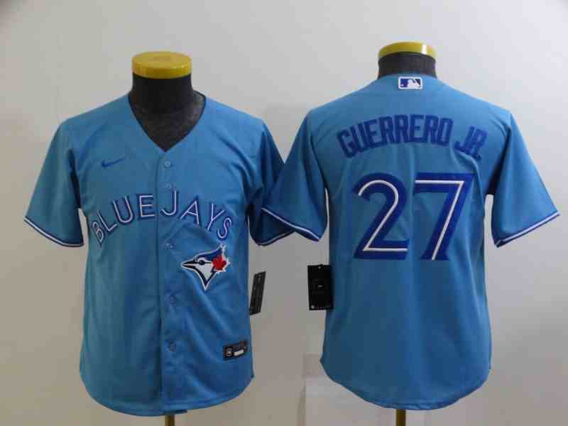 Youth Toronto Blue Jays #27 Vladimir Guerrero Jr BLUE POWDER ALTERNATE JERSEY
