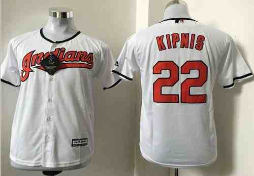 Indians #22 Jason Kipnis White Cool Base Stitched Youth MLB Jersey