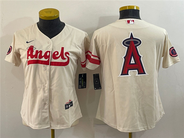 Women's Los Angeles Angels 2022 Cream City Connect Team Big Logo Stitched Jersey