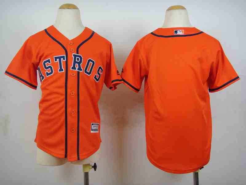 Youth Houston Astros Blank Orange Youth New Cool Base Jersey