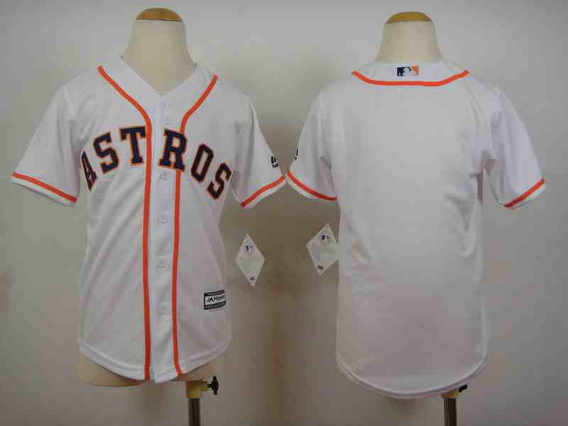 Youth Houston Astros Blank White Youth New Cool Base Jersey