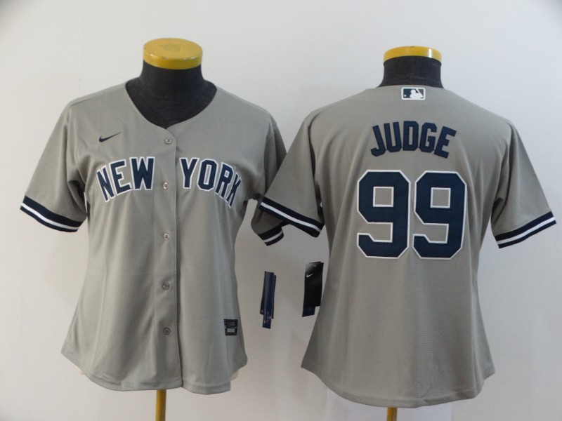 Women's Los Angeles Dodgers # 99 Aaron Judge Gray  Cool Base Jersey