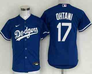 Women's Los Angeles Dodgers #17 Shohei Ohtani Blue Cool Base Jersey