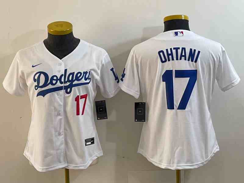Youth Los Angeles Dodgers #17 Shohei Ohtani Number White Stitched Cool Base Nike Jersey