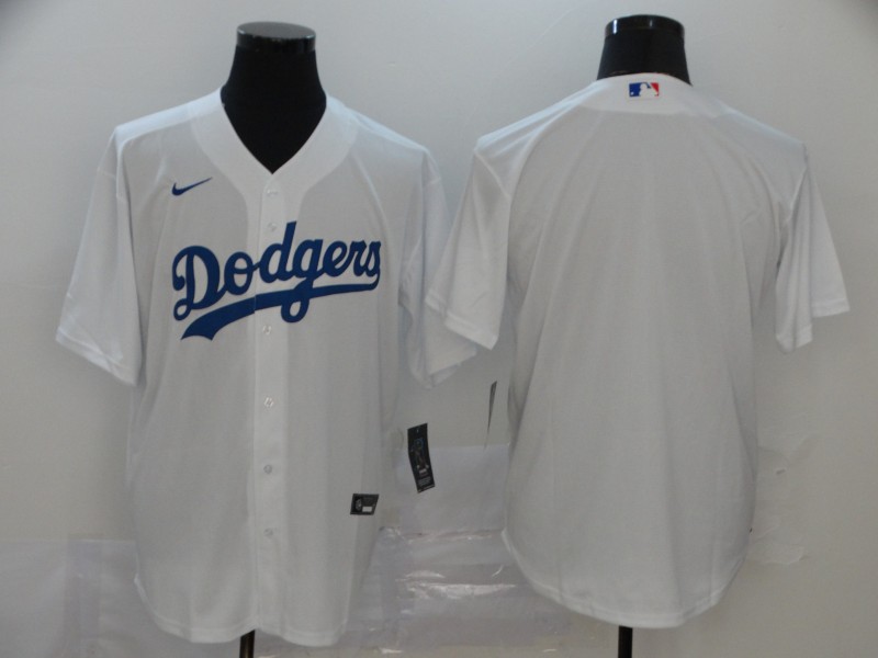 Dodgers Blank White 2020 Nike Cool Base Jersey