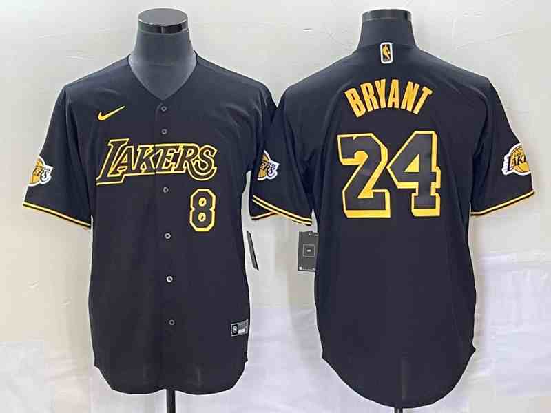 Men's Los Angeles Dodgers Front #8 Back #24 Kobe Bryant With  Black Cool Base Stitched MLB Jersey7