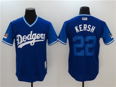 Men's Los Angeles Dodgers #22 Clayton Kershaw Kersh Royal 2018 Players Weekend Authentic Team Jersey