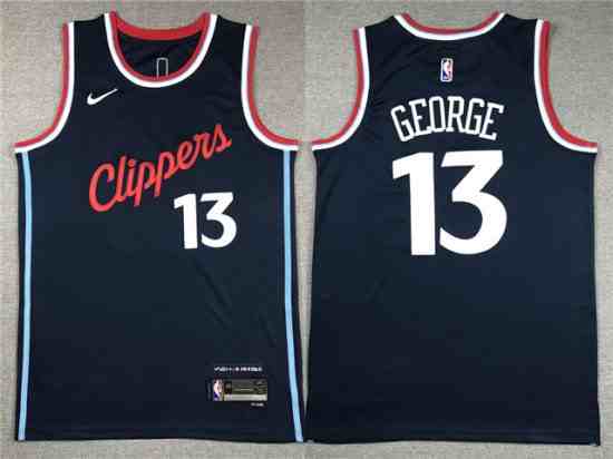 Los Angeles Clippers #13 Paul George 2024-25 Navy Swingman Jerse