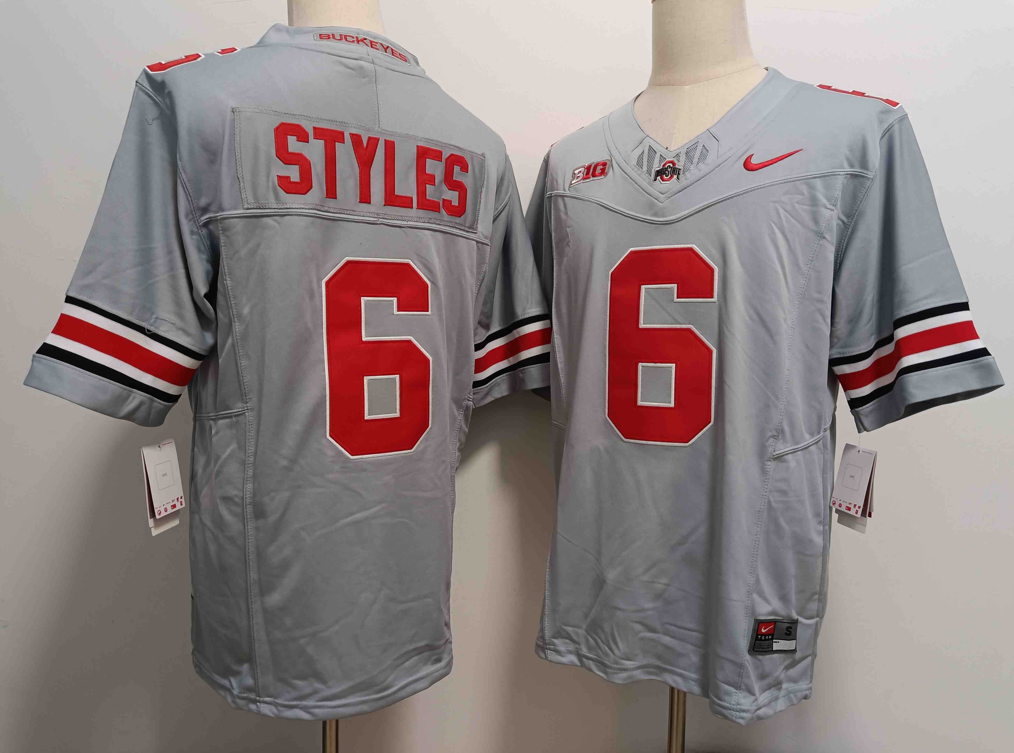 Men's Ohio State Buckeyes #6 Sonny Styles Gray 2023 F.U.S.E. Limited Stitched Jersey