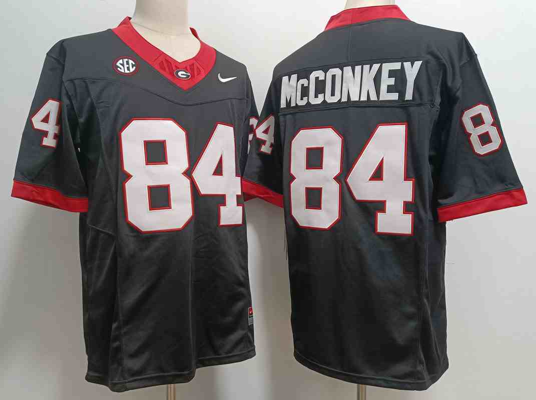Men's Georgia Bulldogs #84 Ladd McConkey Black Stitched Jersey