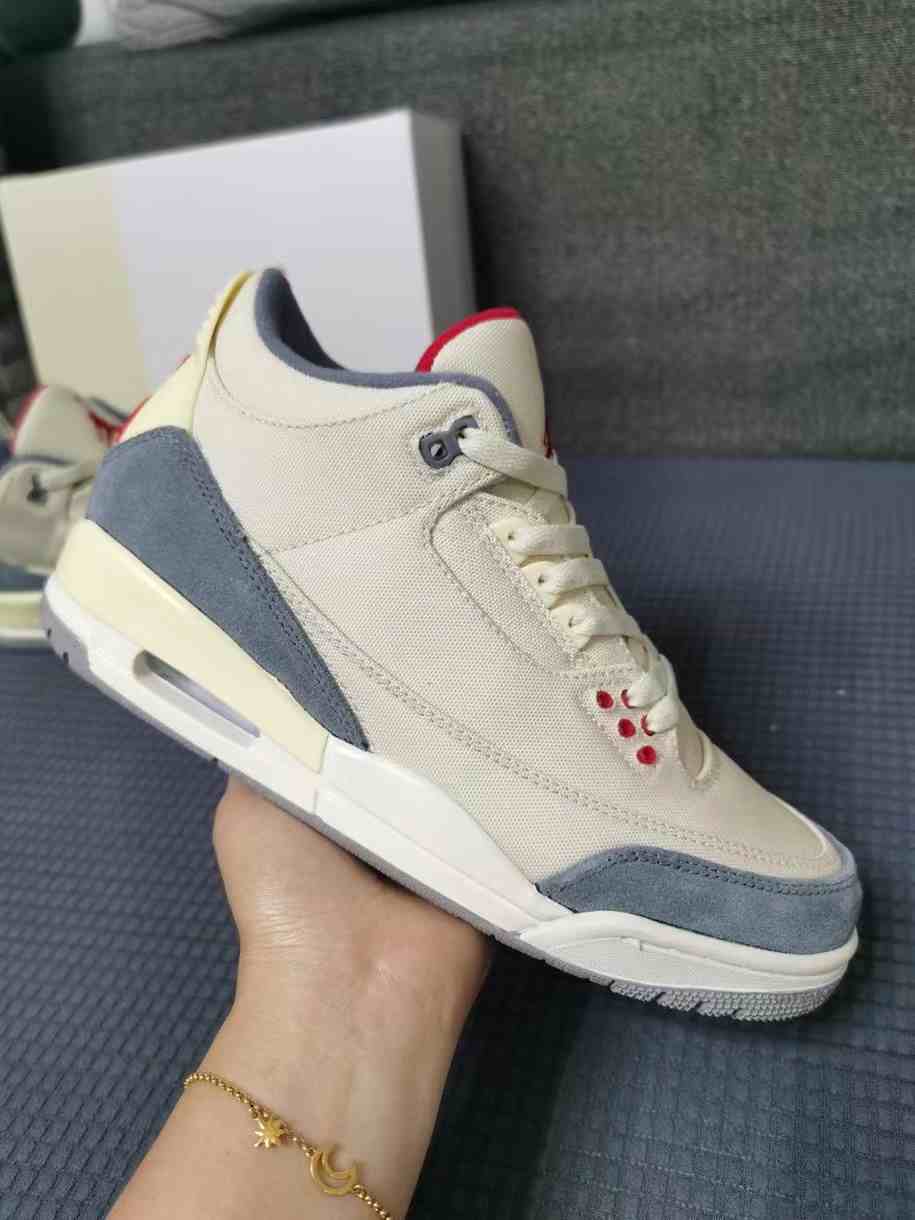 Air Jordan 3 Rice white canvas us7-us13 Men's shoes