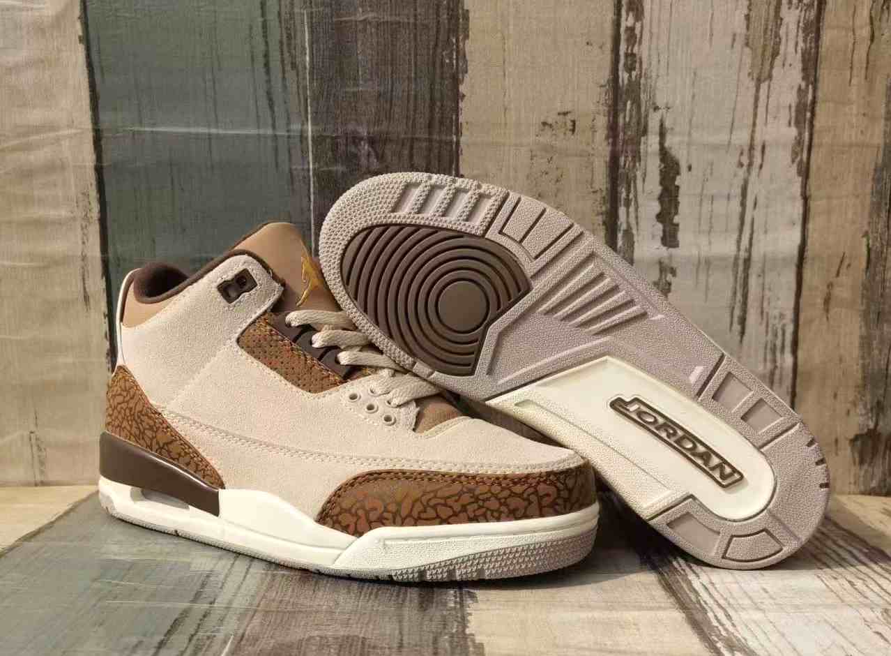 Air Jordan 3 Rice white coffee color us7-us13 Men's shoes