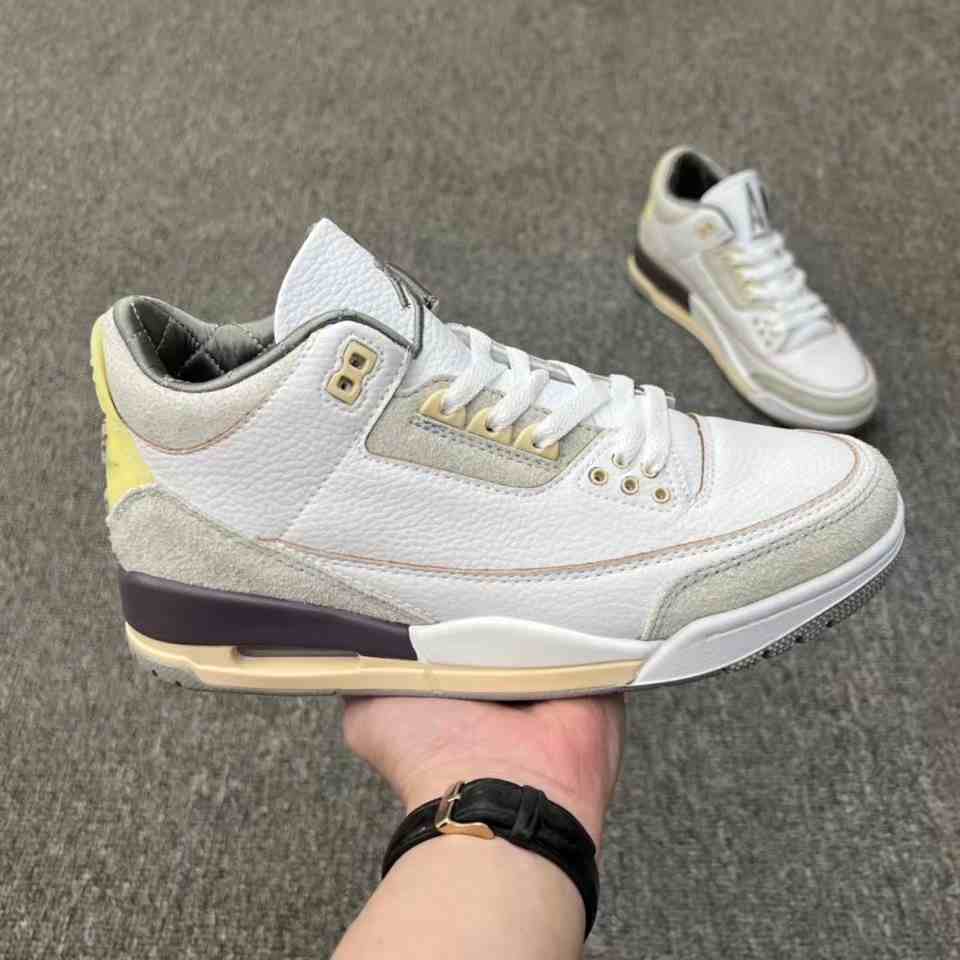 Air Jordan 3  Rice white gray us7-us13 Men's shoes