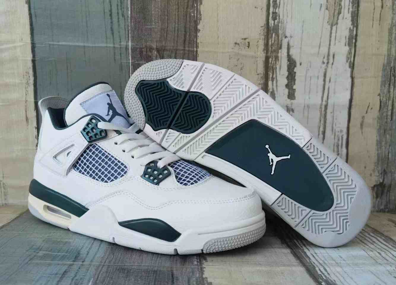 Air Jordan 4  White Ink Green us8-us13 Men's shoes