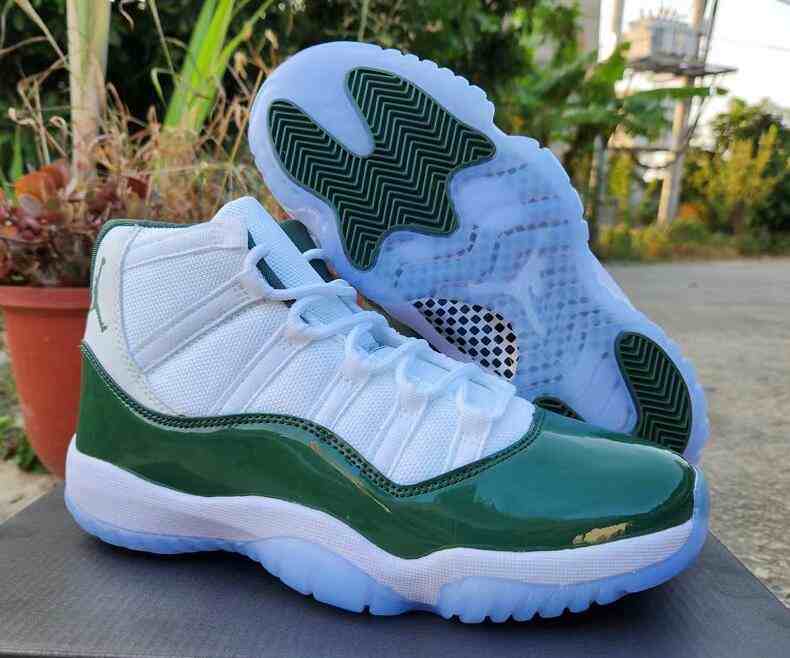 Air Jordan 11 White Green us7-us13 Men's shoes