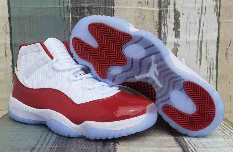Air Jordan 11  White Red us5.5-us13 Men's shoes