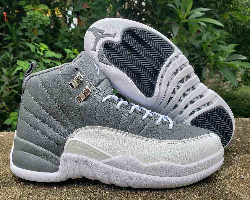 Air Jordan 12 Grey White us7-us13 Men's shoes