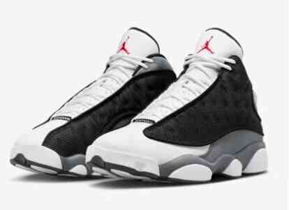 Men's Running Weapon Air Jordan 13 Black Gray White Shoes 151