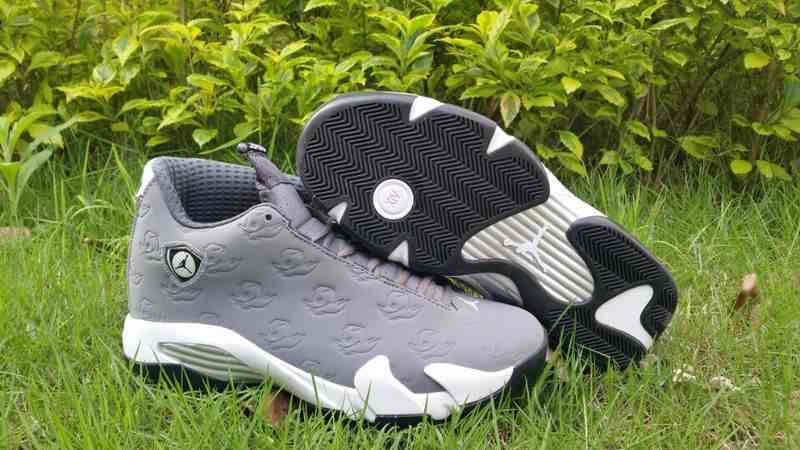 Running Weapon Cheap Wholesale Air Jordan 14 Oregon Retro Grey