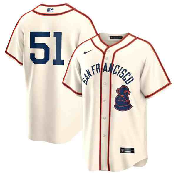 Men's San Francisco Giants #51 Jung Hoo Lee Cream 2024 Rickwood Classic Stitched Baseball Jersey