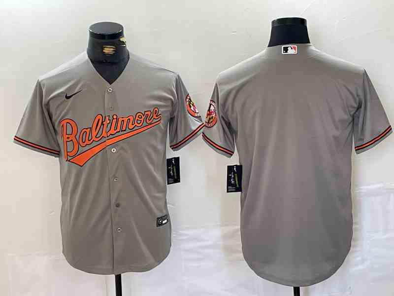 Men's Baltimore Orioles Blank Grey Stitched MLB Cool Base Nike Jersey