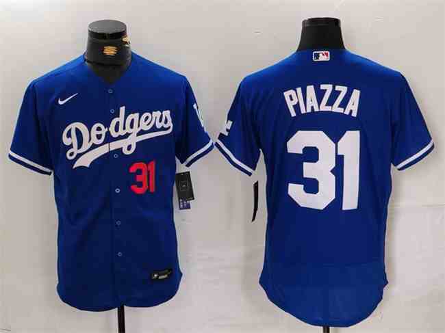 Men's Los Angeles Dodgers #31 Mike Piazza Blue Flex Base Stitched Baseball  Jersey