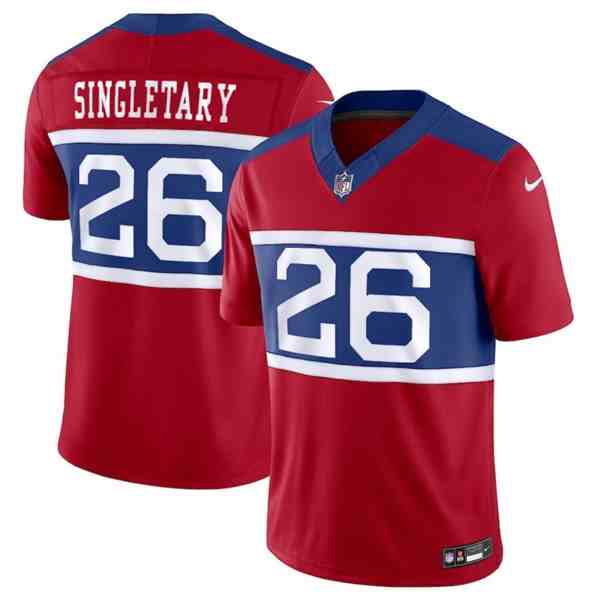 Men's New York Giants #26 Devin Singletary Century Red Alternate Vapor F.U.S.E. Limited Football Stitched Jersey