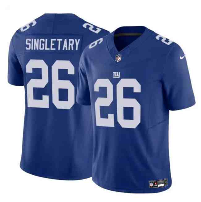 Men's New York Giants #26 Devin Singletary Blue 2023 F.U.S.E. Vapor Untouchable Limited Football Stitched Jersey