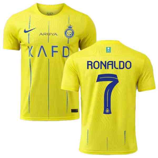 Men's Al Nassr #7 Cristiano Ronaldo Yellow 2024 Home Soccer Jersey
