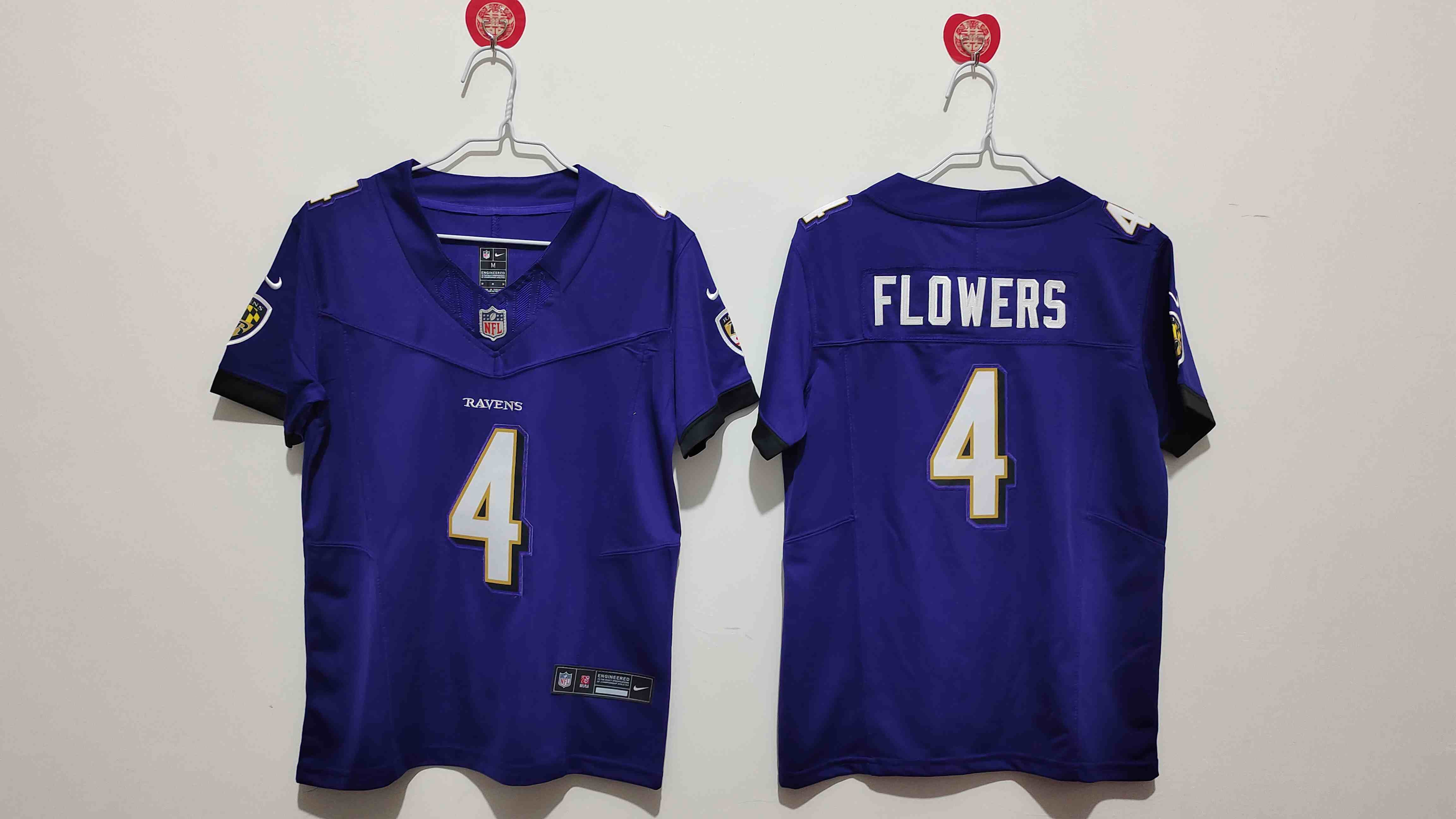 Youth Baltimore Ravens #4 Zay Flowers Purple 2024 F.U.S.E. Vapor Untouchable Stitched Jersey